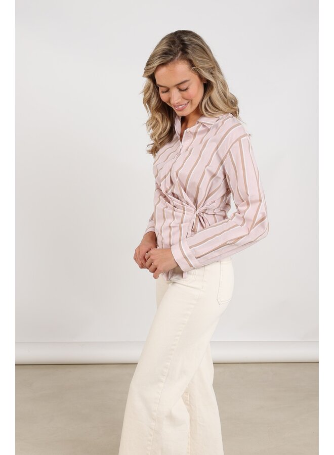 NKS02122 83 Nukus Noa Blouse Stripes Blush/Fango