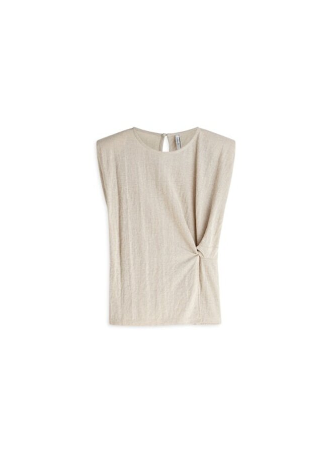 3s5299-30761 702 Summum Top Linen look  Pebblebeige