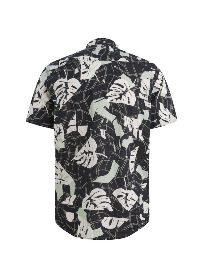 PSIS2604208 5282 PME Legend Short Sleeve Shirt Print on Cotton slub Carbon