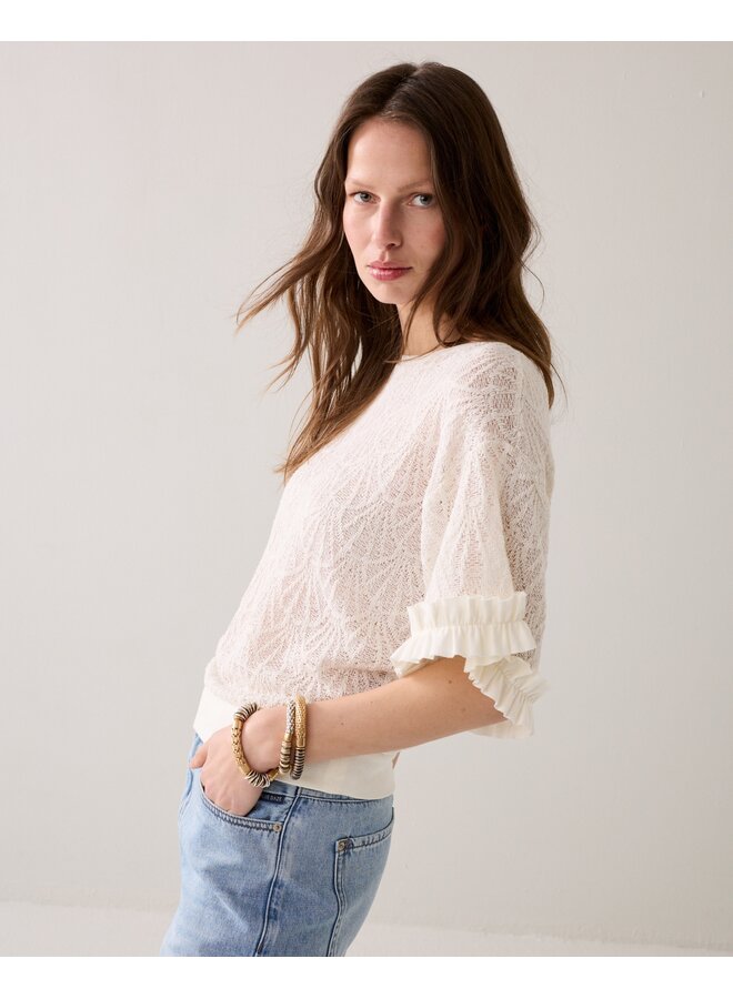 3s5297-30757 115 Summum Top Open jaquard  OffWhite