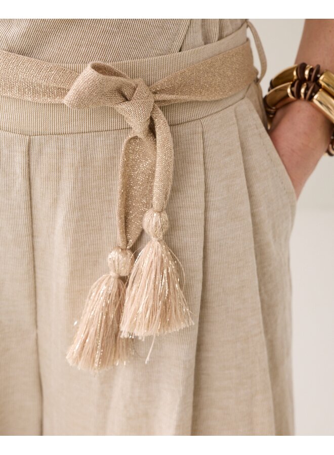 4s2972-30761 702 Summum Trouser Linen look  Pebblebeige