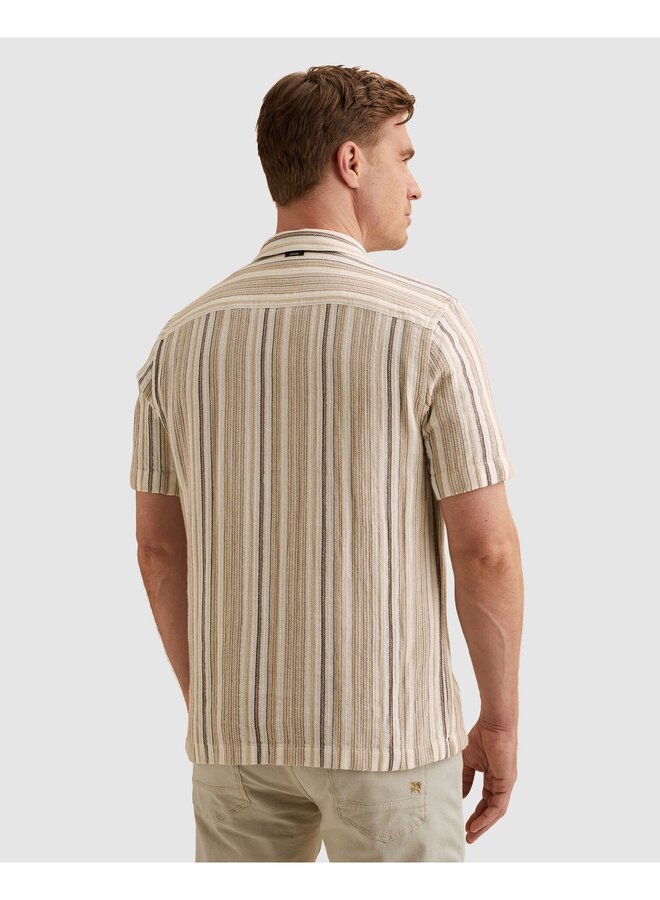 VSIS2604262 8265 Vanguard Short Sleeve Shirt Dobby stripe Pure Cashmere