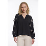 Ginger.7002623 Rino&Pelle Long balloon sleeve blouse  Black