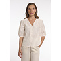 Whitney.7002623 Rino&Pelle Half sleeve blouse with V-neck  Birch