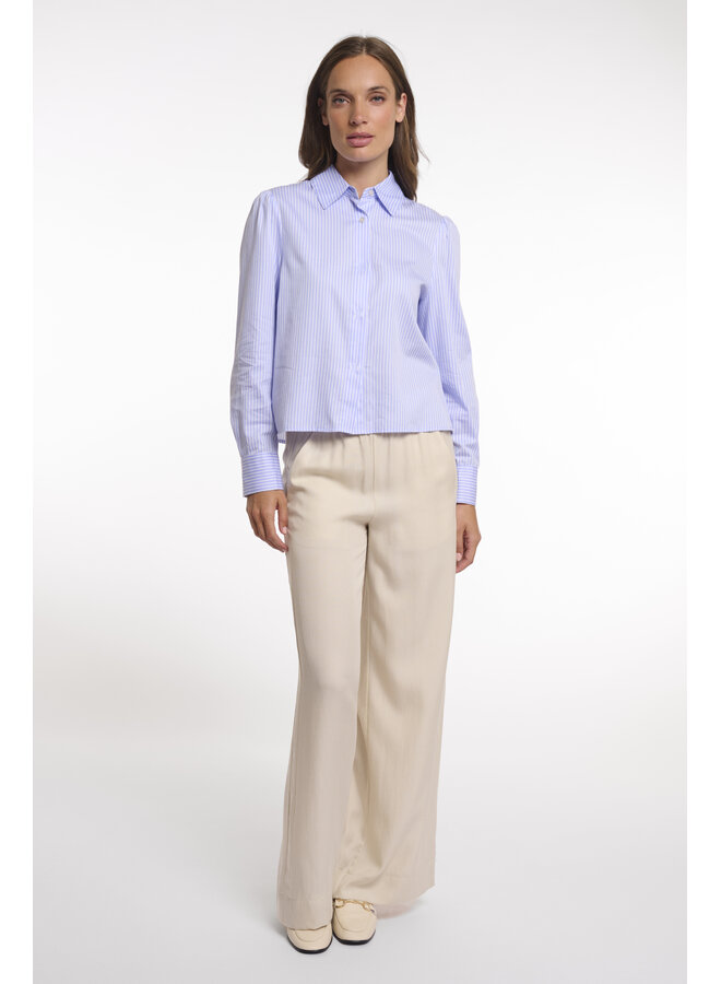 Felise.7002623 Rino&Pelle Striped blouse with bows at the back  Blue striped