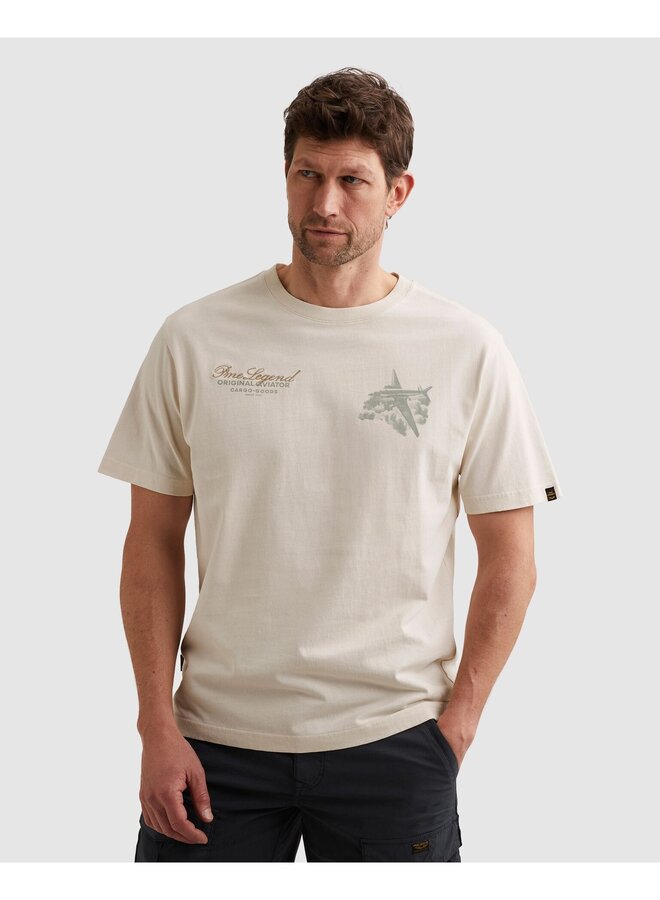 PTSS2604568 7001 PME Legend Short sleeve r-neck heavy open end relaxed Egret