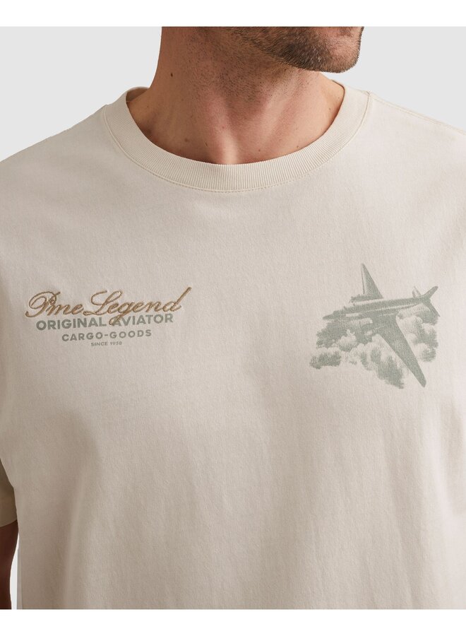 PTSS2604568 7001 PME Legend Short sleeve r-neck heavy open end relaxed Egret