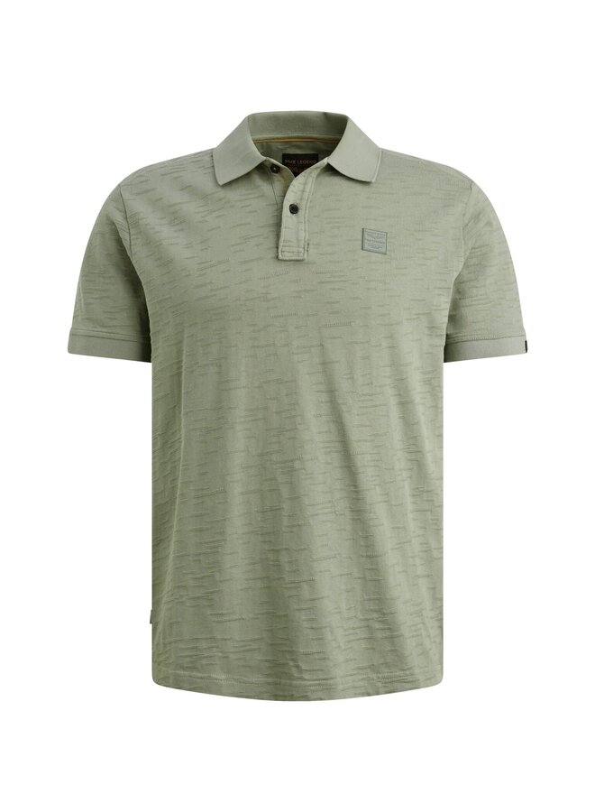 PPSS2604868 6123 PME Legend Short sleeve polo jacquard jersey Iceberg Green