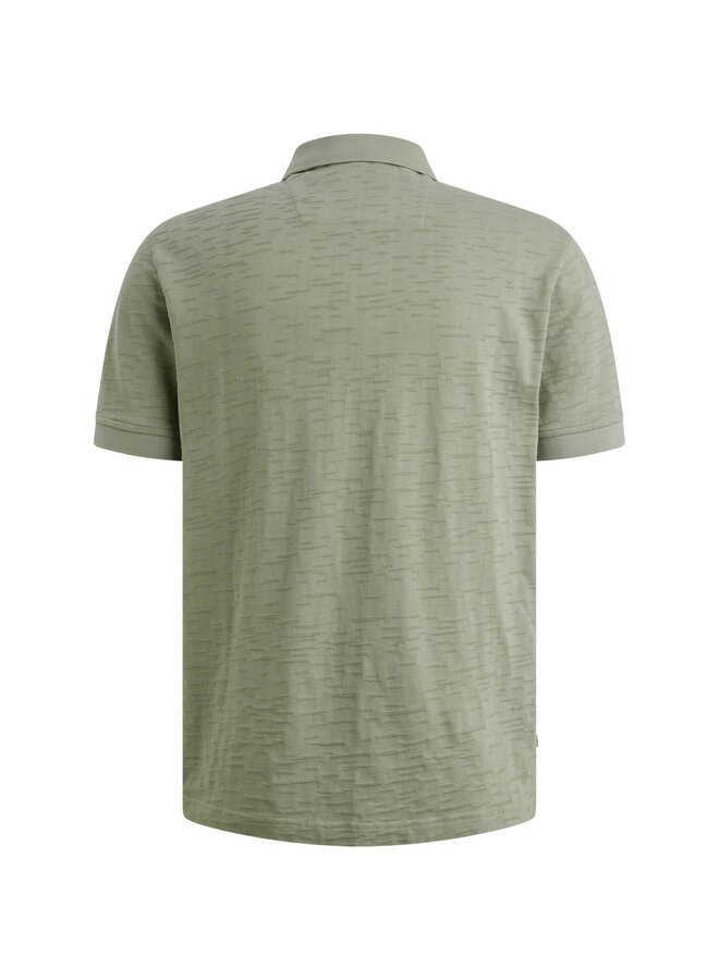 PPSS2604868 6123 PME Legend Short sleeve polo jacquard jersey Iceberg Green