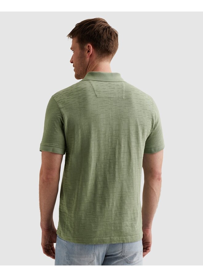 PPSS2604868 6123 PME Legend Short sleeve polo jacquard jersey Iceberg Green