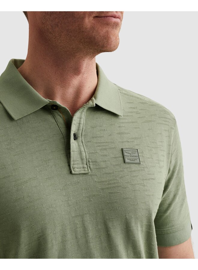 PPSS2604868 6123 PME Legend Short sleeve polo jacquard jersey Iceberg Green