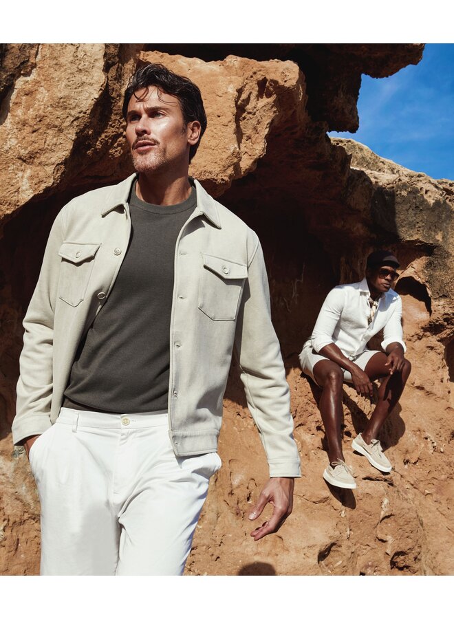 MILANOW25-M42 Blue Industry Shirtjacket STONE