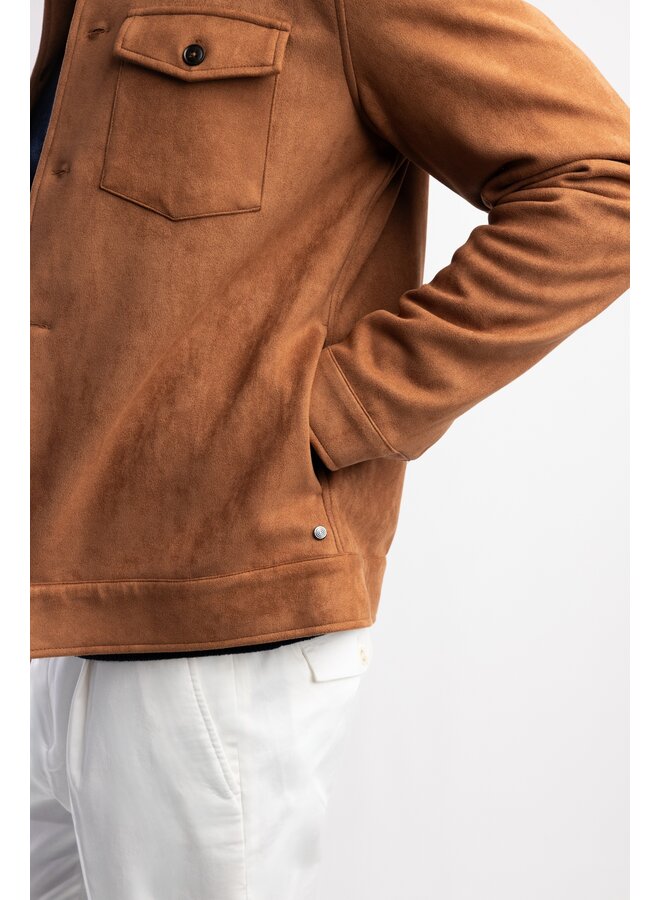 MILANOW25-M42 Blue Industry Shirtjacket cognac