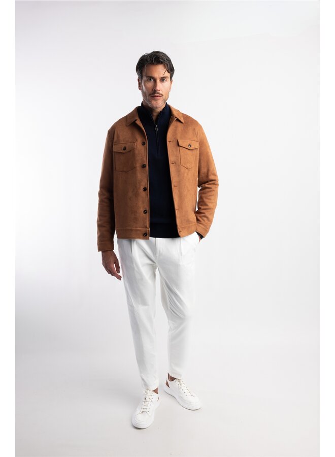 MILANOW25-M42 Blue Industry Shirtjacket cognac