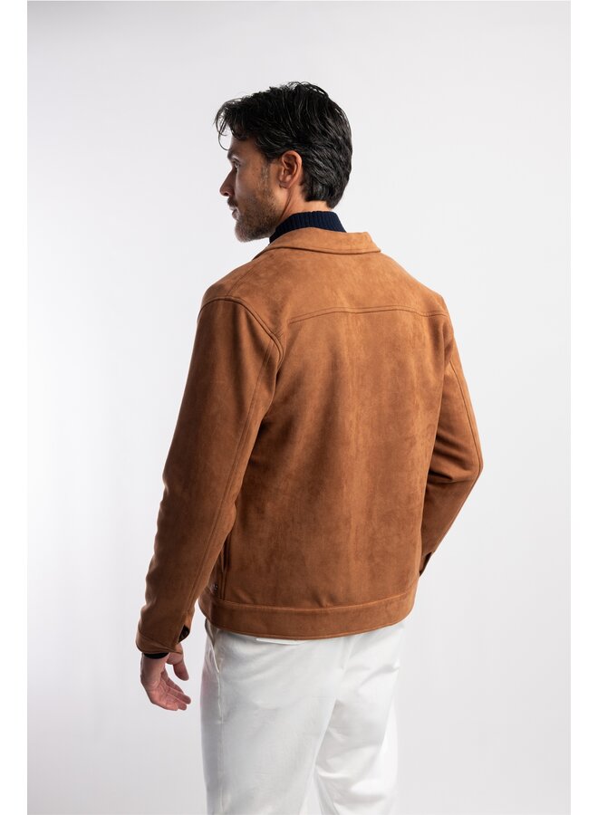 MILANOW25-M42 Blue Industry Shirtjacket cognac