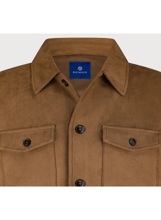 MILANOW25-M42 Blue Industry Shirtjacket cognac