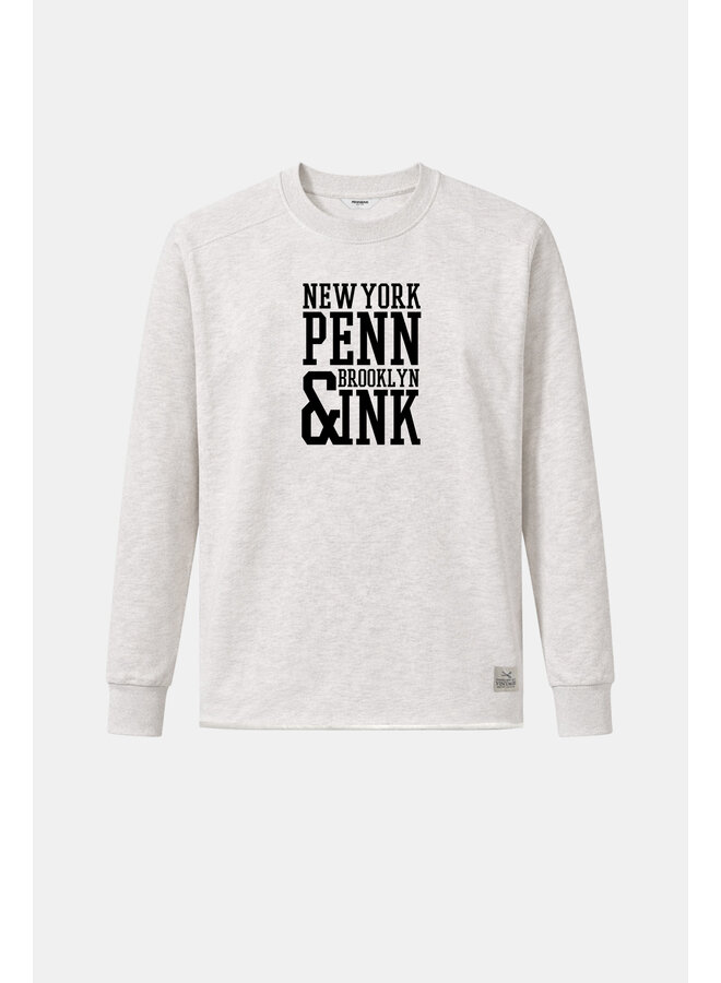 WILLOW 05m-90 Penn and Ink Sweater print ecru mel. black