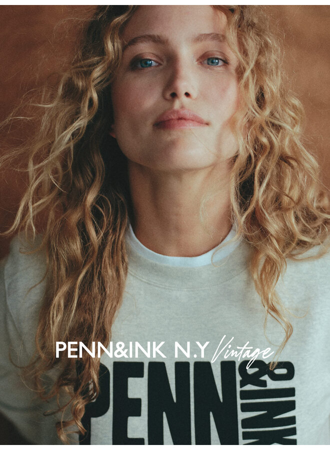 HARPER 05m-90 Penn and Ink Sweater print ecru mel. black