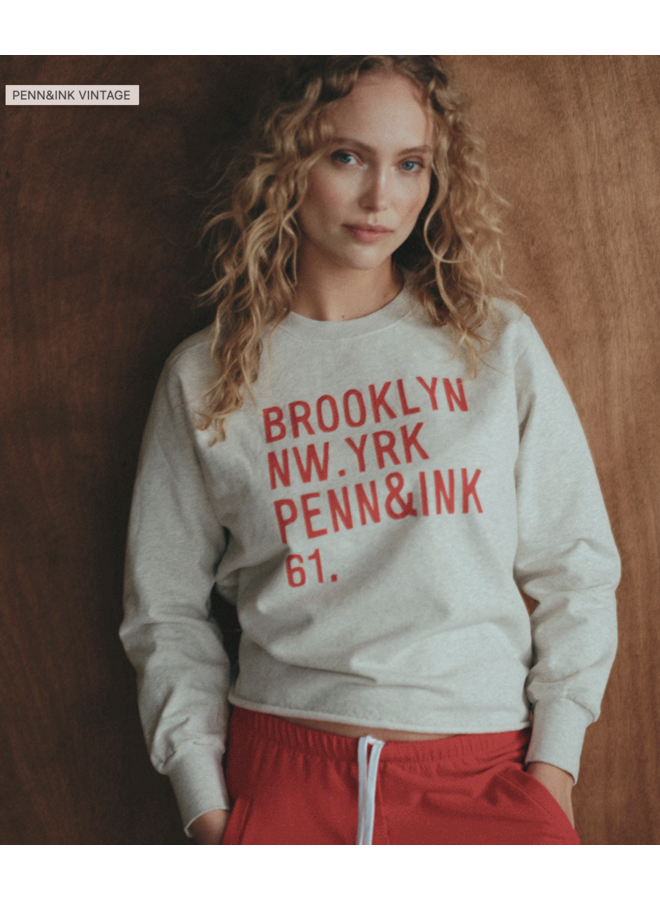 HAILEY 05m-330 Penn and Ink Sweater print ecru mel. tomato