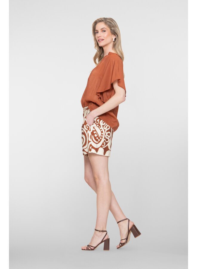 61400-26 760 Geisha Short bi-color ecru/tabacco