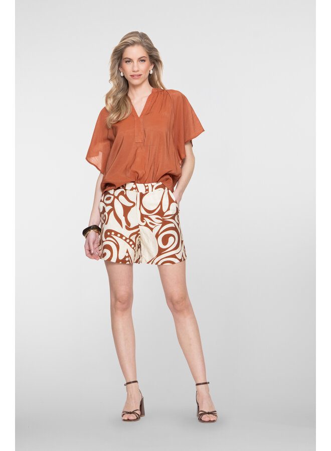 61400-26 760 Geisha Short bi-color ecru/tabacco