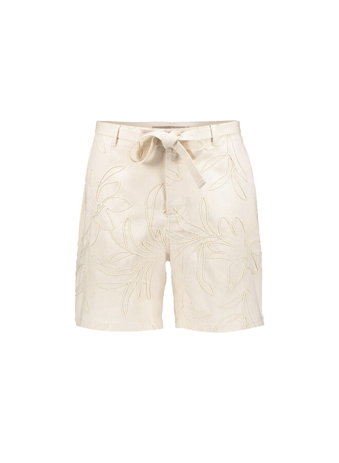 61333-10 718 Geisha Shorts embroidery ecru