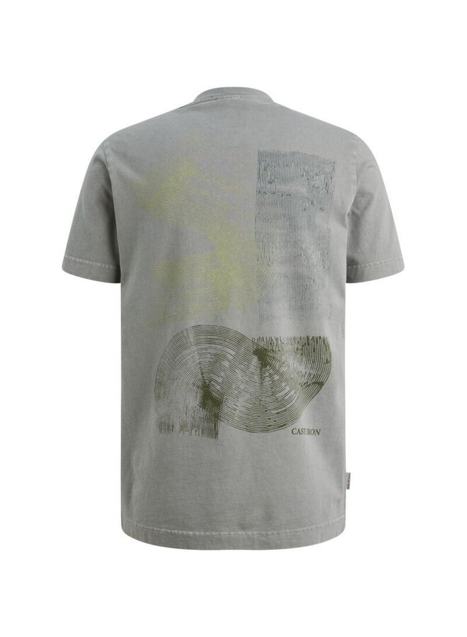 CTSS2604582 9027 Cast Iron Short sleeve r-neck regular fit washed Limestone