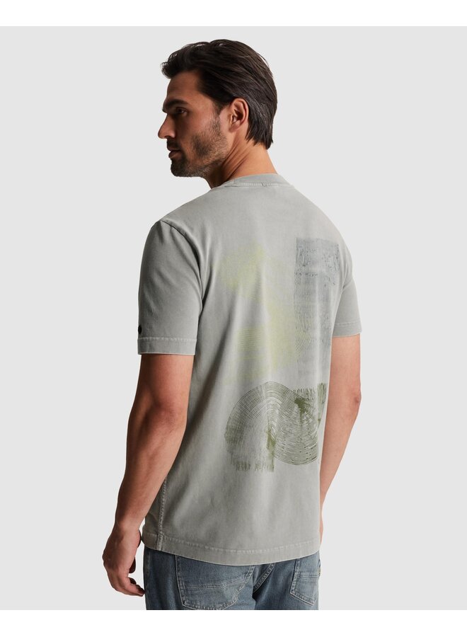 CTSS2604582 9027 Cast Iron Short sleeve r-neck regular fit washed Limestone