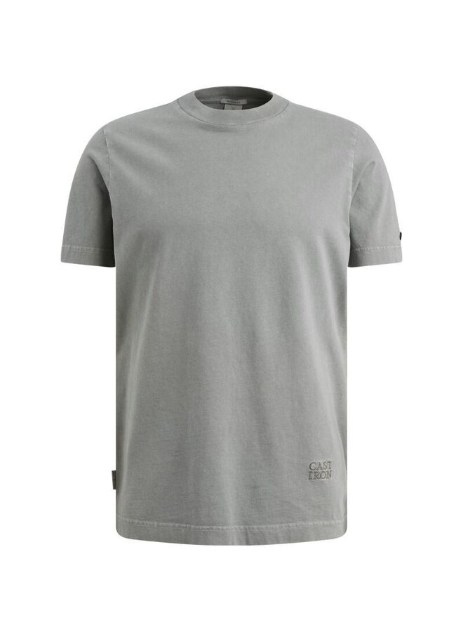 CTSS2604582 9027 Cast Iron Short sleeve r-neck regular fit washed Limestone