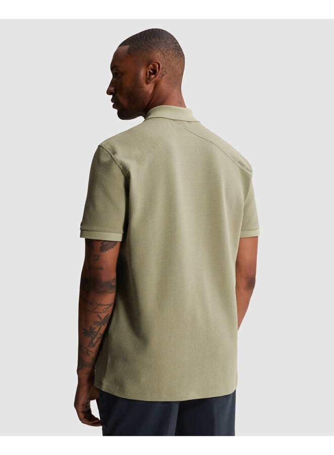 CPSS2604889 6390 Cast Iron Short sleeve polo regular fit two tone waffle Tea