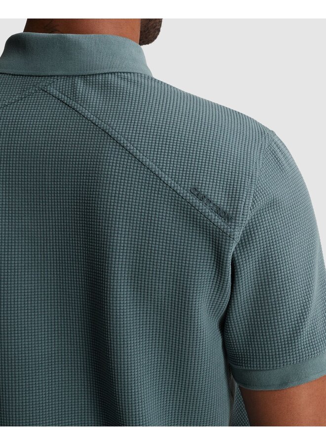CPSS2604889 5414 Cast Iron Short sleeve polo regular fit two tone waffle Oceanview