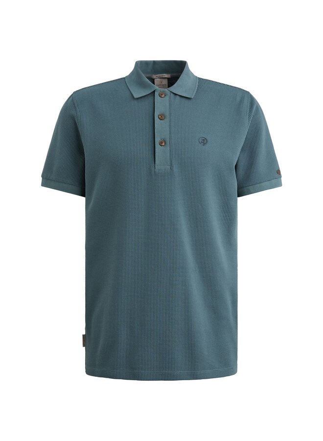 CPSS2604889 5414 Cast Iron Short sleeve polo regular fit two tone waffle Oceanview