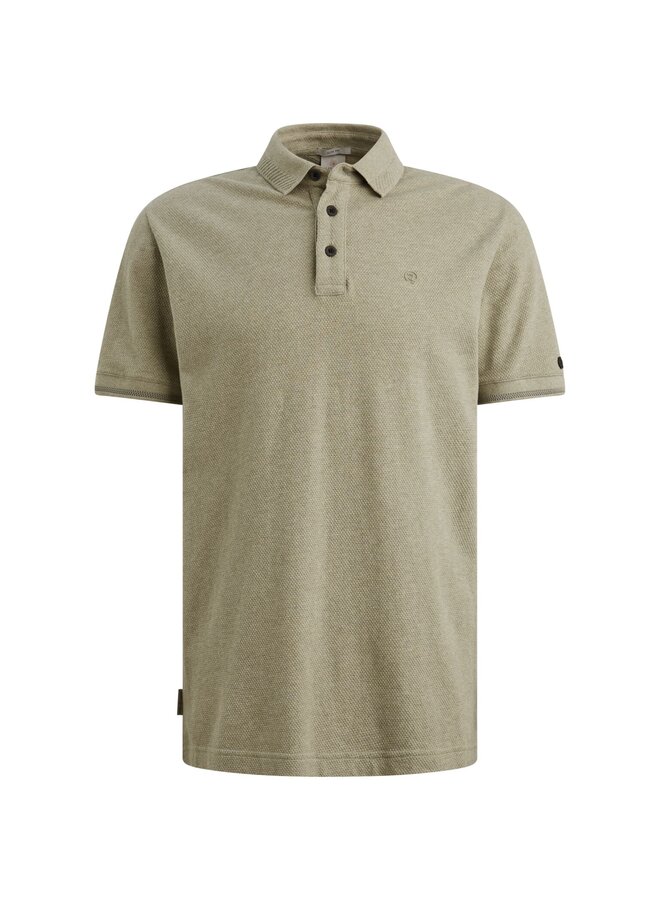 CPSS2604864 6390 Cast Iron Short sleeve polo slim fit popcorn jersey melange Tea