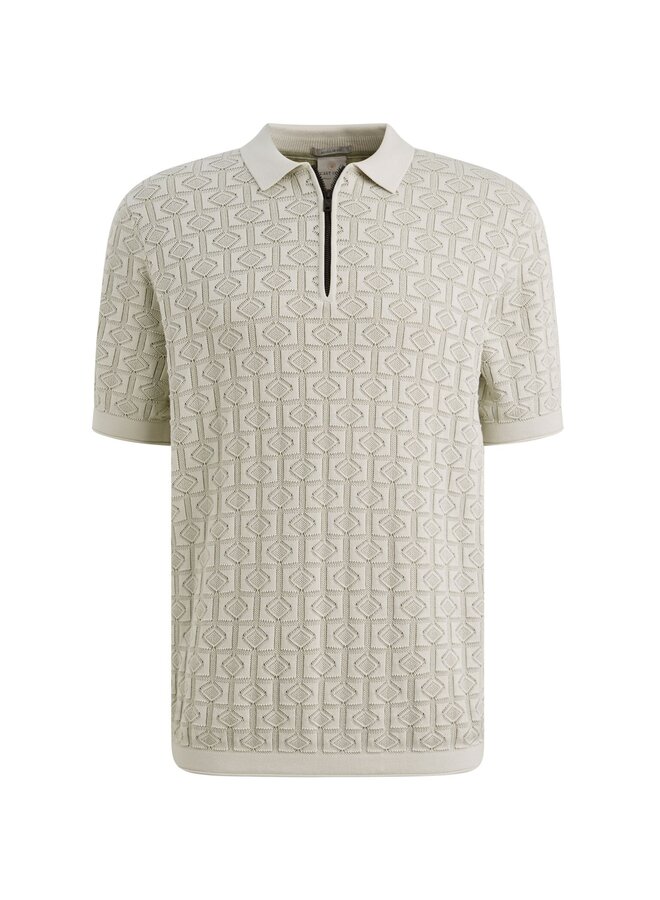 CPSS2604858 7014 Cast Iron Short sleeve polo regular fit ajour Silver Birch