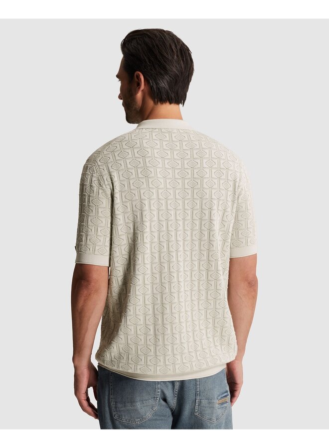 CPSS2604858 7014 Cast Iron Short sleeve polo regular fit ajour Silver Birch