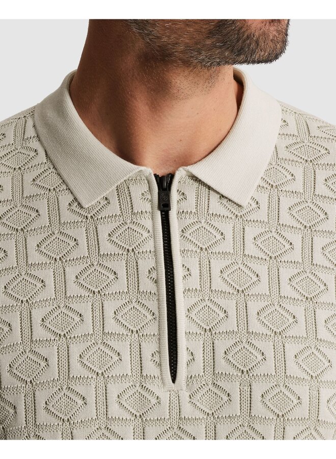 CPSS2604858 7014 Cast Iron Short sleeve polo regular fit ajour Silver Birch