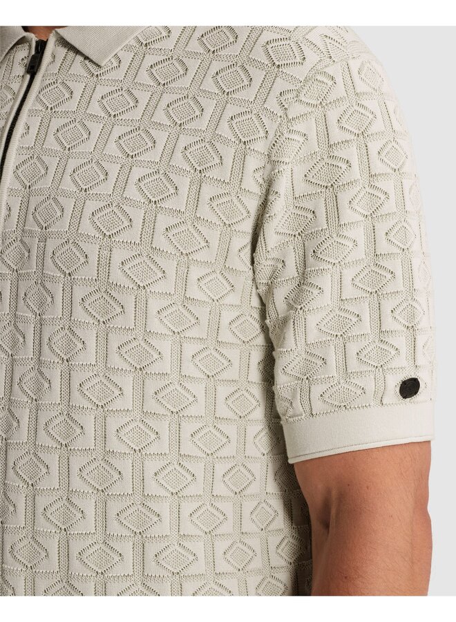 CPSS2604858 7014 Cast Iron Short sleeve polo regular fit ajour Silver Birch