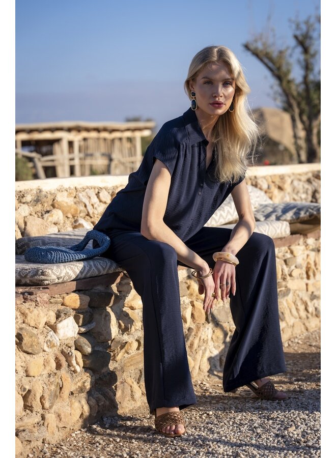 61111-21 675 Geisha Pants crinckle navy