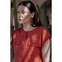 63092-60 201 Geisha Blouse with pockets burned orange