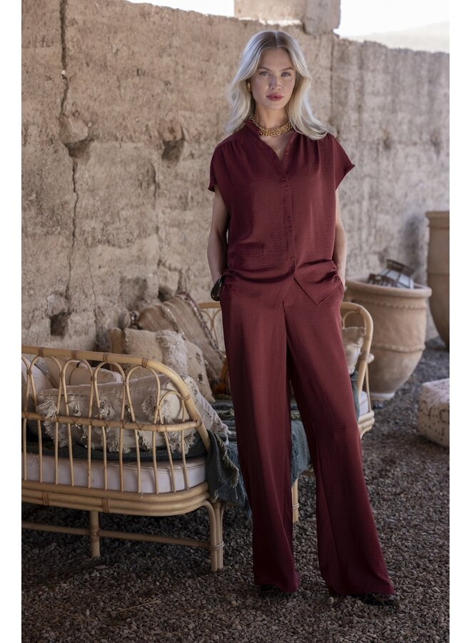 61111-21 481 Geisha Pants crinckle cherry