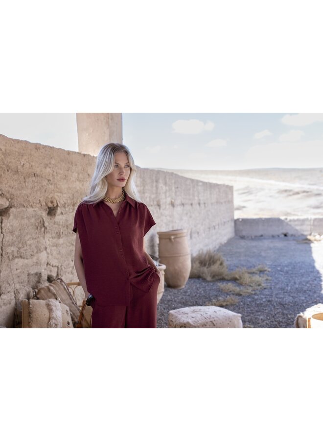 61111-21 481 Geisha Pants crinckle cherry