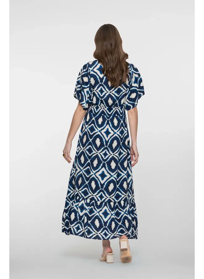 67116-20 718 Geisha dress ecru/navy