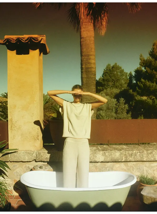 180320 123 Mos Mosh MMNamara Short Sweatpant Cropped Sesame