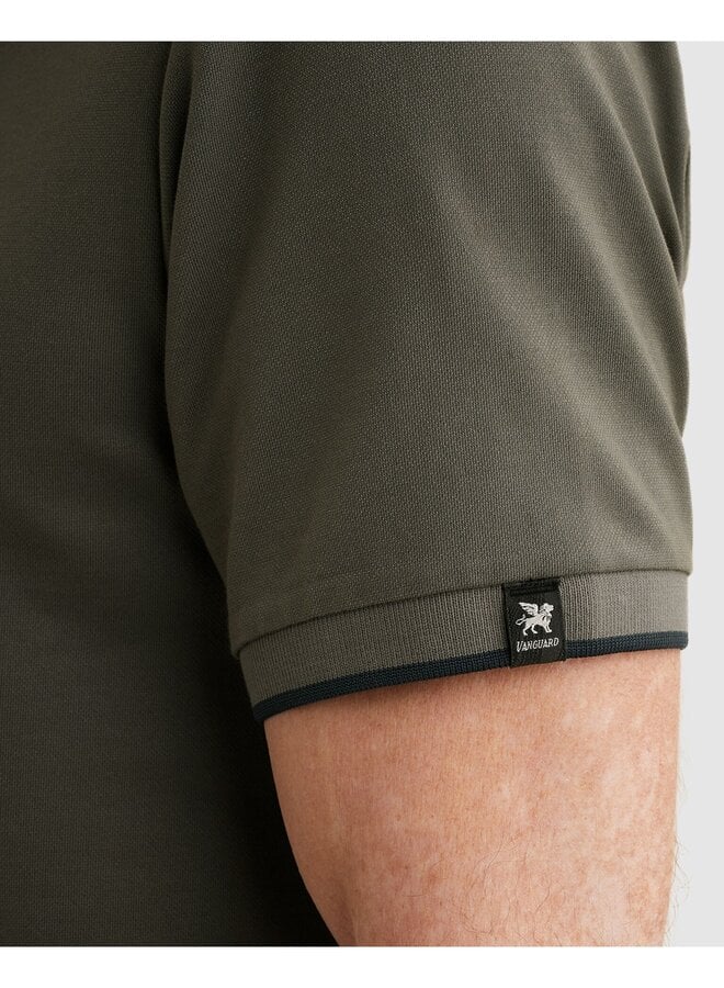 VPSS2604850 9051 Vanguard Short sleeve polo pique blend gentlemans deal Pewter