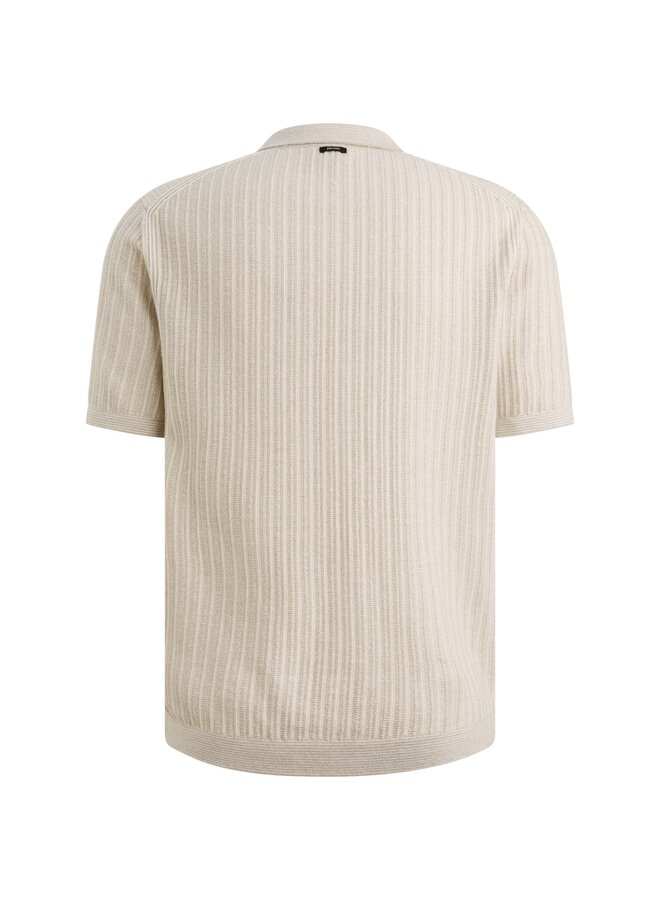 VPSS2604860 8265 Vanguard Short sleeve polo cotton linen blend Pure Cashmere