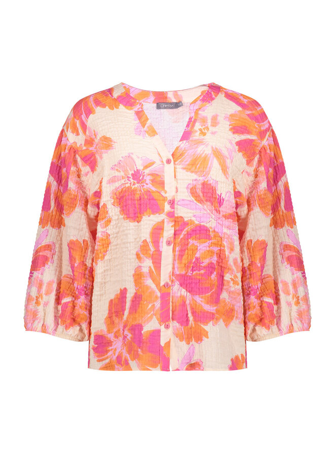 63490-20 250 Geisha blouse orange/pink/sand