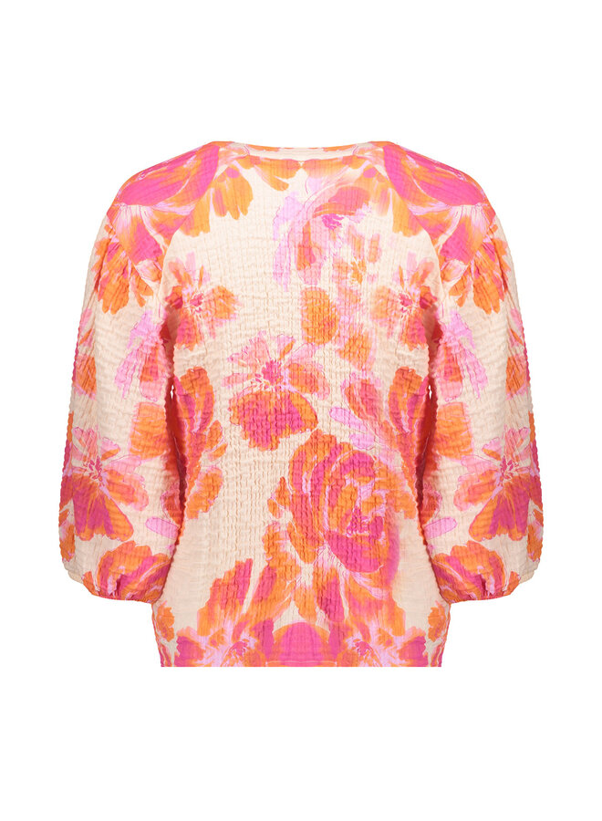 63490-20 250 Geisha blouse orange/pink/sand