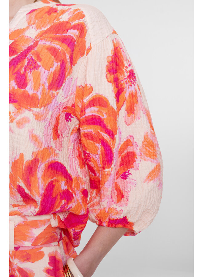 63490-20 250 Geisha blouse orange/pink/sand