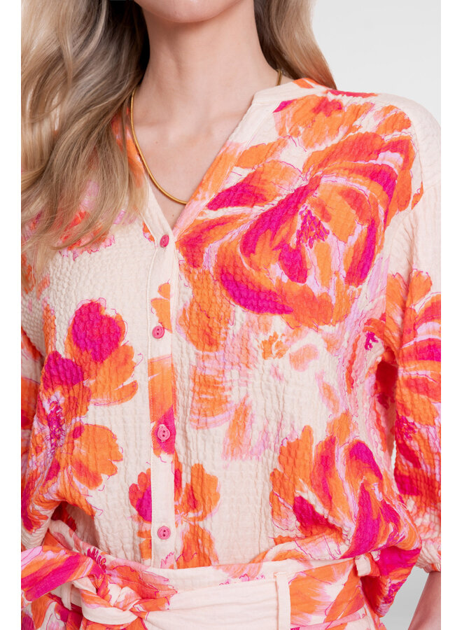63490-20 250 Geisha blouse orange/pink/sand