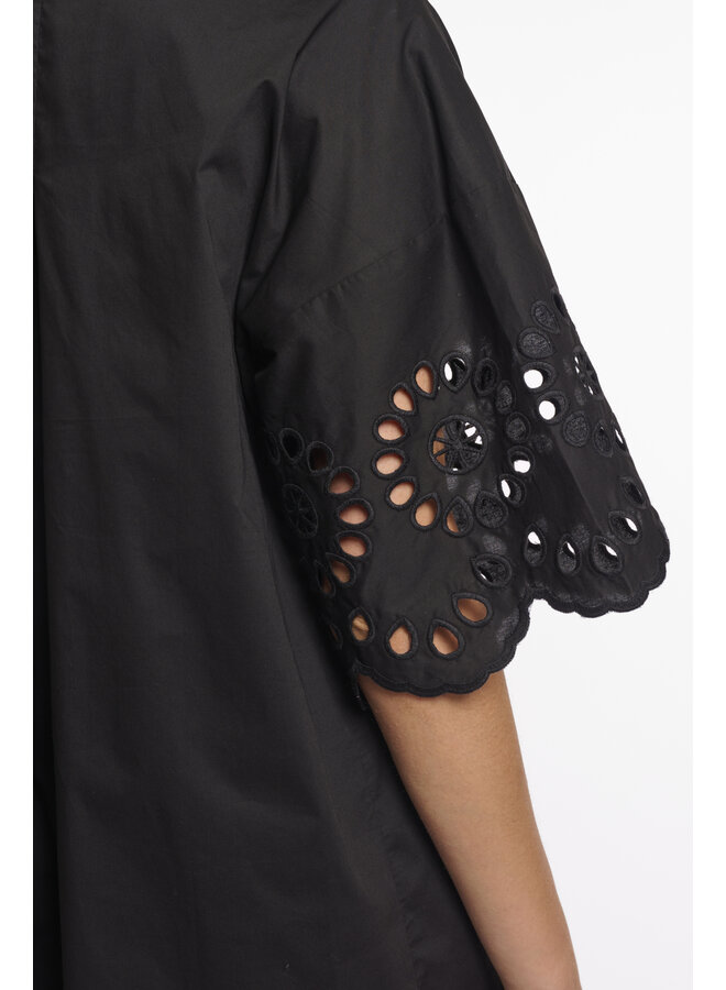 CeylinRegular.7002623 Rino&Pelle Regular length wide dress with sleeve detail  Black